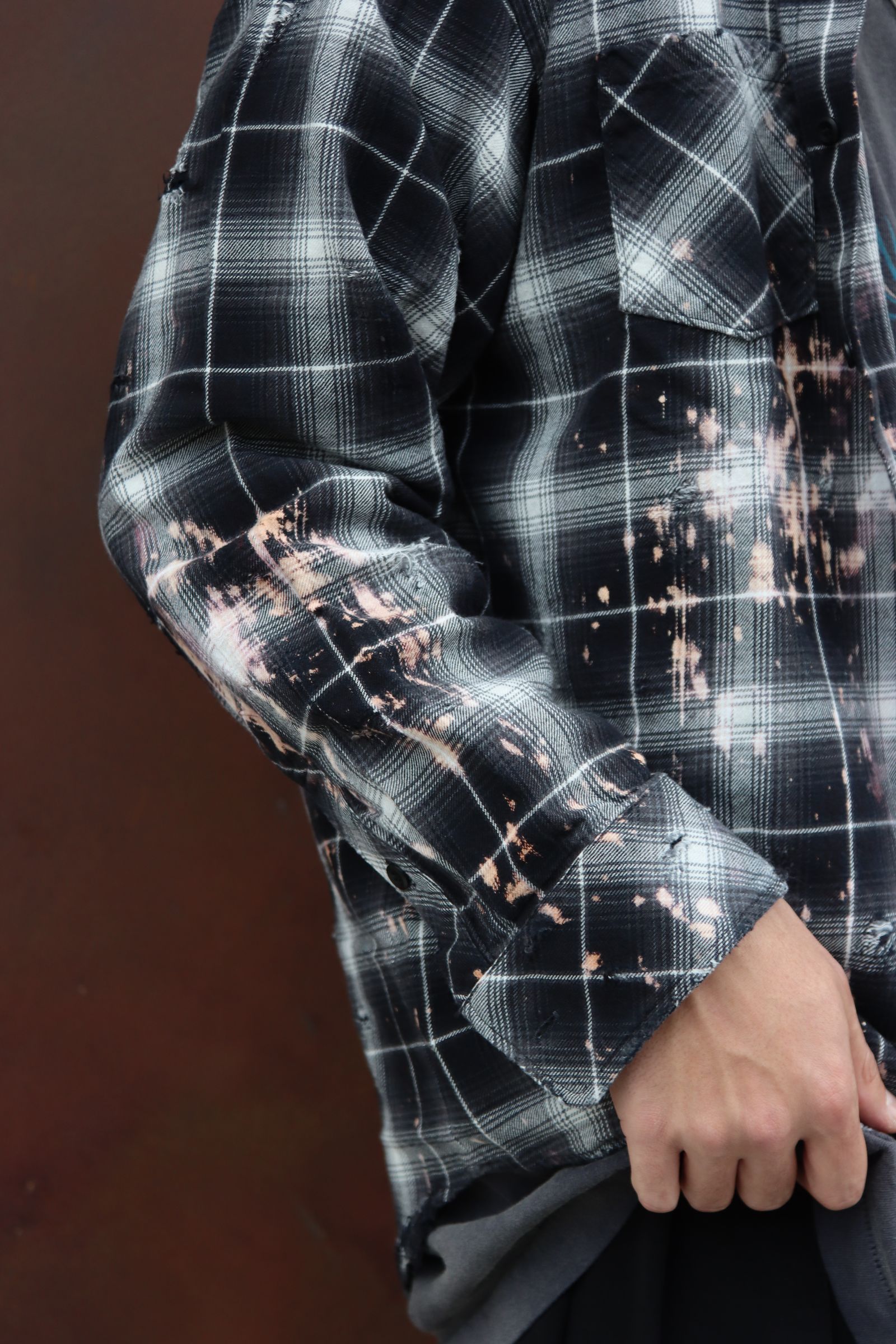 RAFU 24SS 新作Bleached & Damaged shirt style 2024.3.11