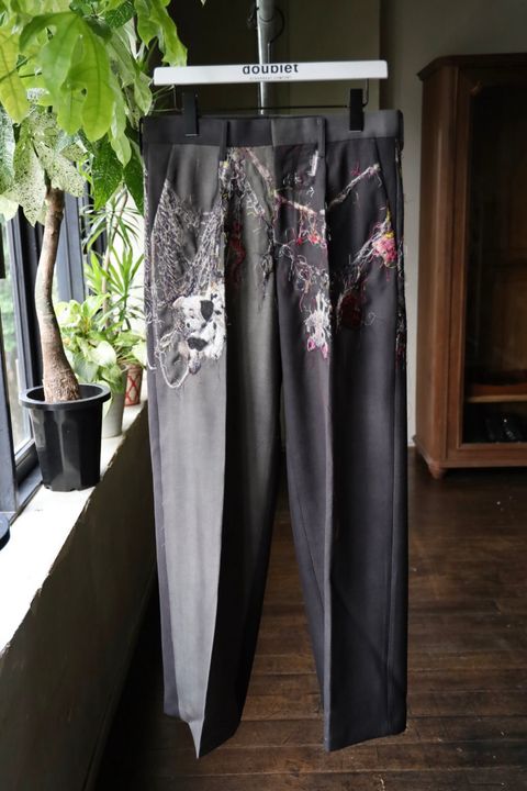 doublet 25AW  EMBROIDERED CHAIN TAILORED TROUSERS (25AW16PT320) CHACORL☆8月9日(土)発売！