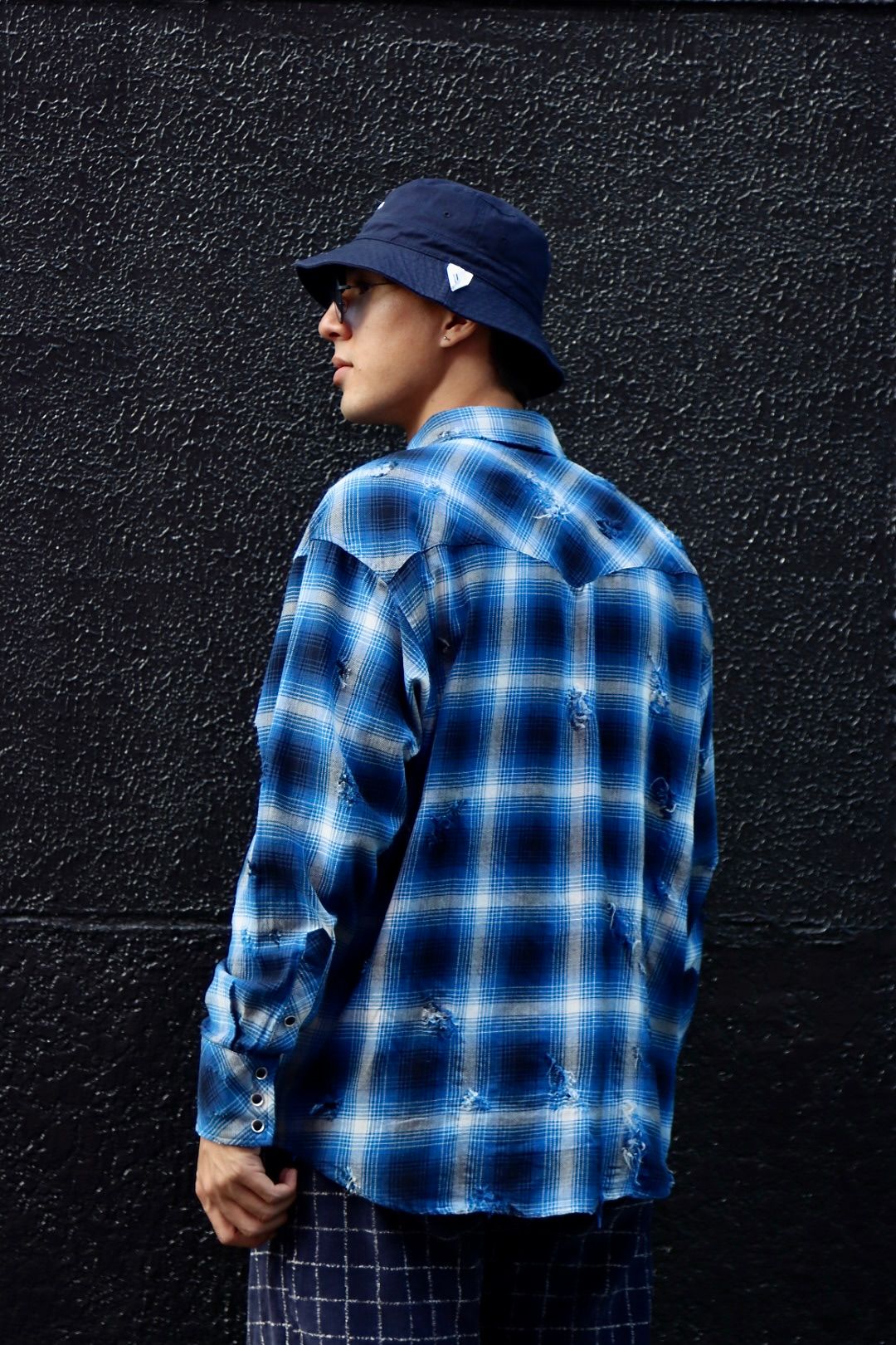 RAFUラフ23AW WESTERN SHIRT"BLUE"スタイル