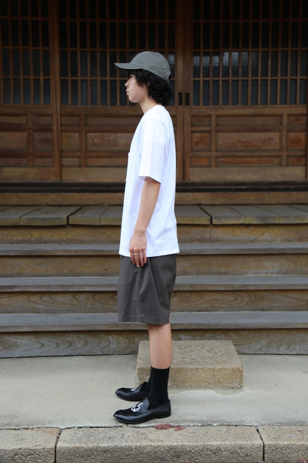 【Graphpaper】Wooly Wide Tuck Chef Shorts Graphpaper - グラフペーパー / SCALE OFF WOOL WIDE TUCK CHEF