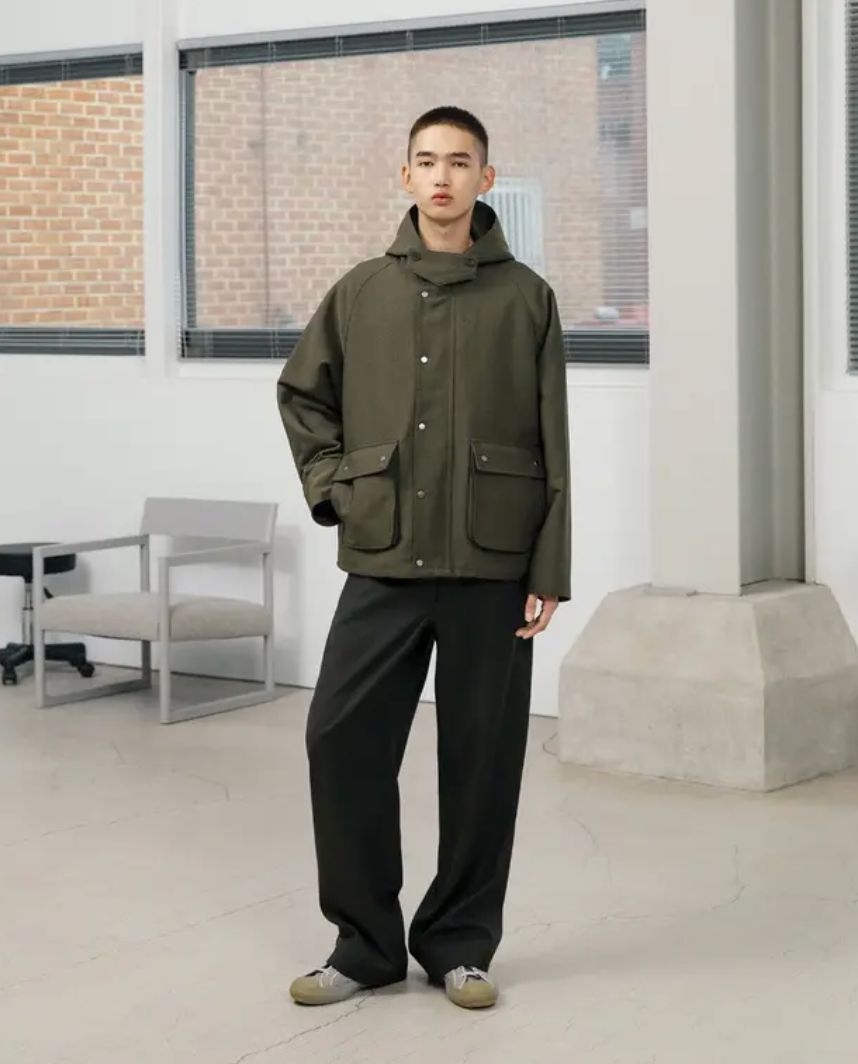 ANOTHER OFFICEアナザーオフィス Hood Neo British Jacket (AOEWPD006)Olive Drab