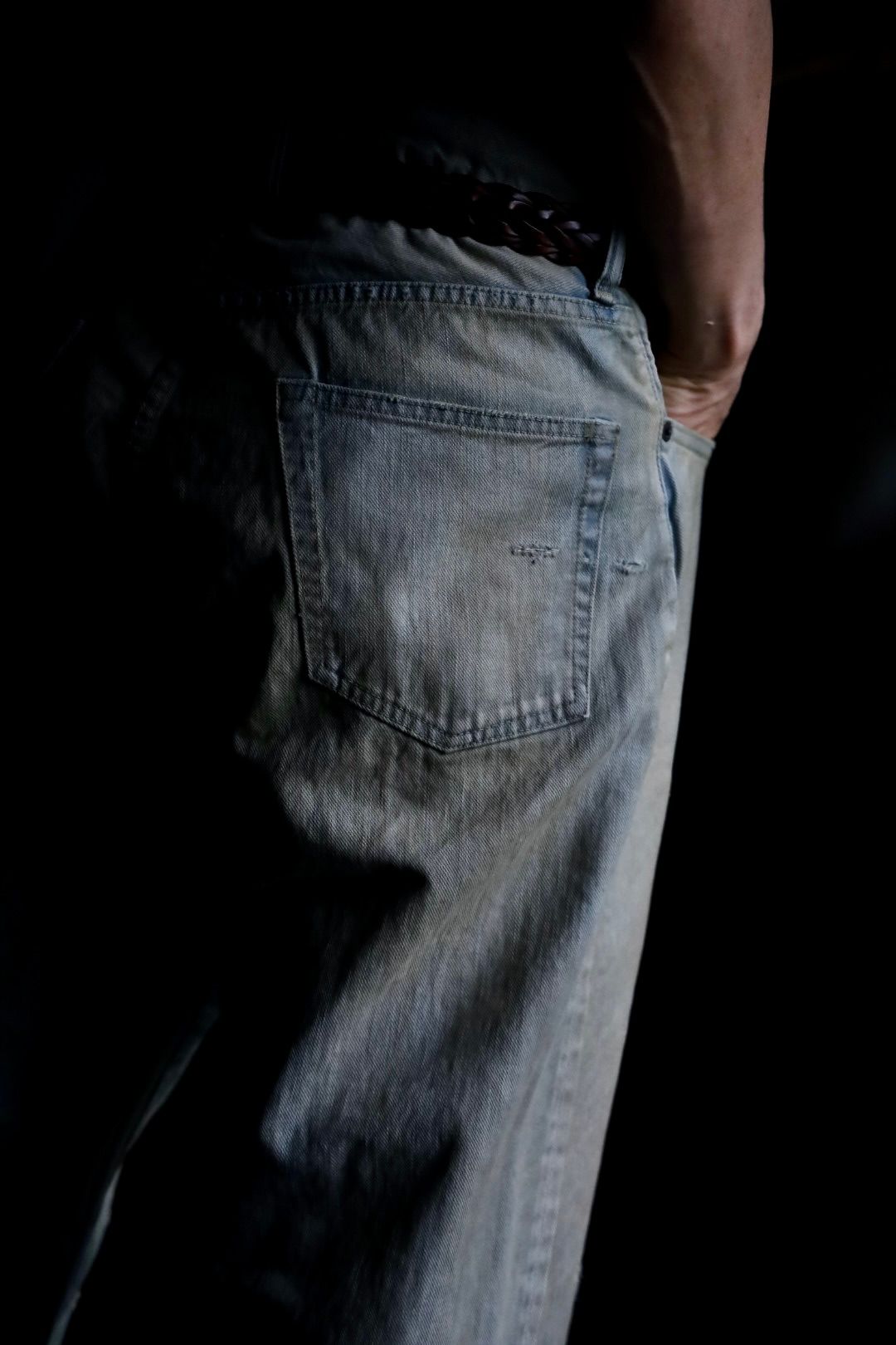 A.PRESSE - Washed Denim Wide Pants(24AAP-04-18H) BLEACH | mark