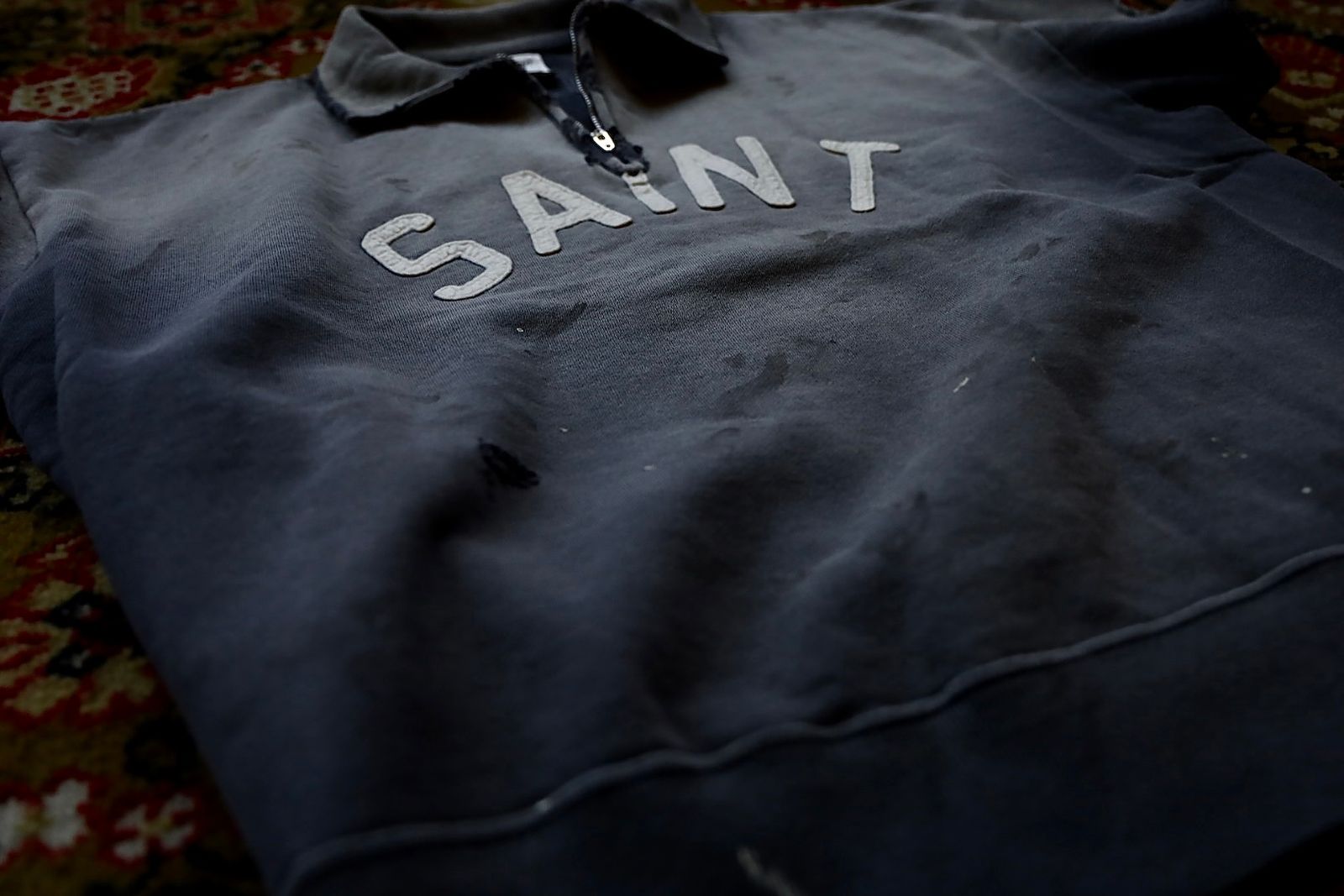 セントマイケル 26SS SAINT HALF ZIP SWEAT(SM-MK8-0000-052)CHARCOAL☆4月11日(土)発売！