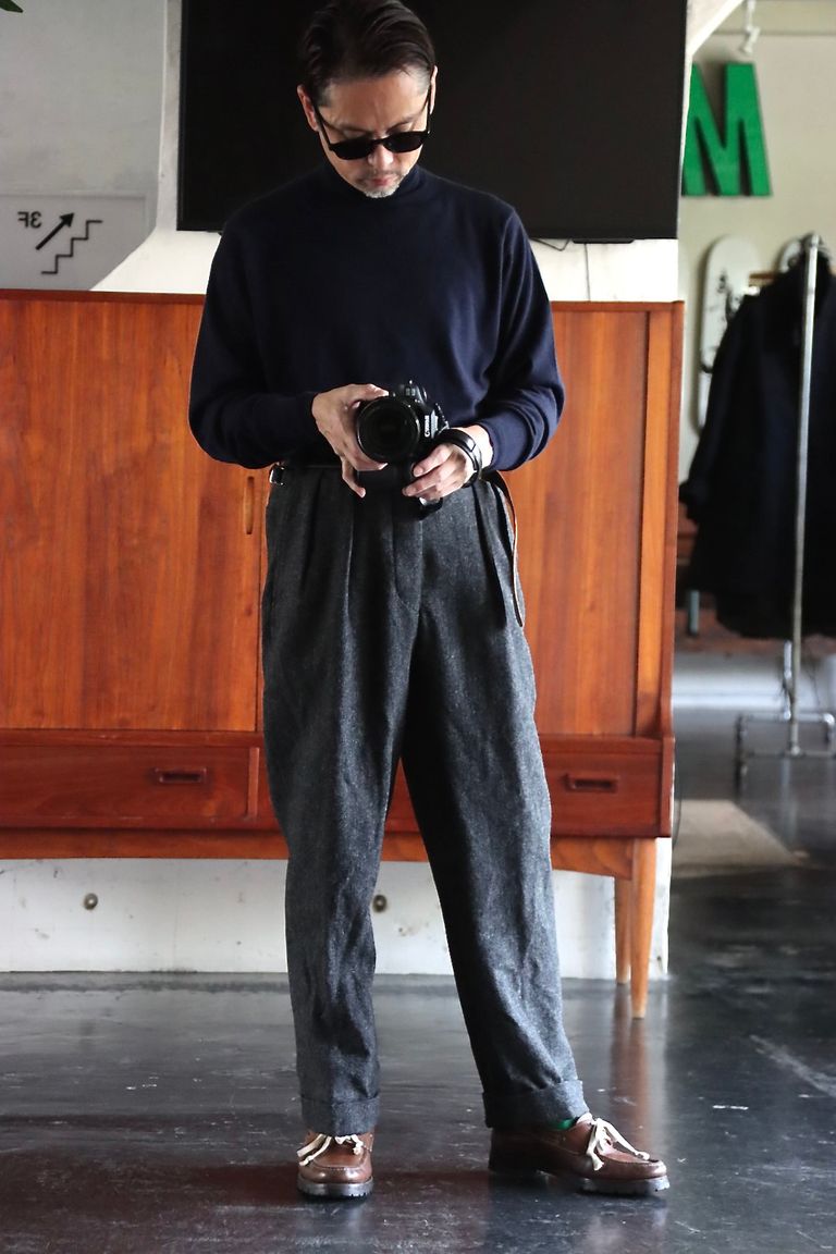 A.PRESSE - アプレッセ Tweed Two Tack Trousers(22AAP-04-11H 