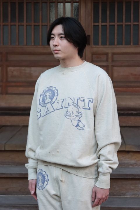 ©SAINT M×××××× 22SS RGLN SWT SH_BBY MCHAELベビーマイケルスウェット"GREY"style.