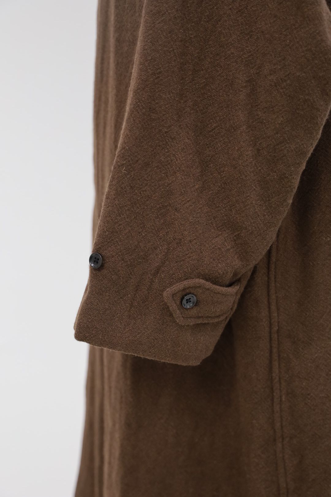 blurhms ブラームス Classic Wool Balmacaan Coat(BHS25F009)Brown☆新作発売！