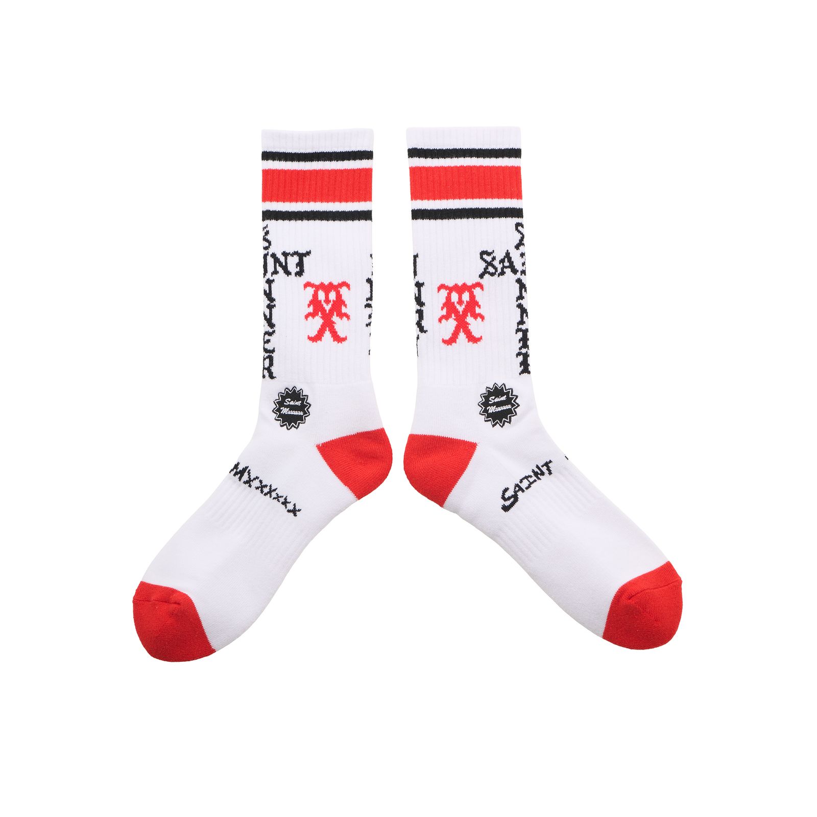 セントマイケル SINNER SOCKS (SM-HR1-0000-107)WHITE/RED★10月11日(土)発売！