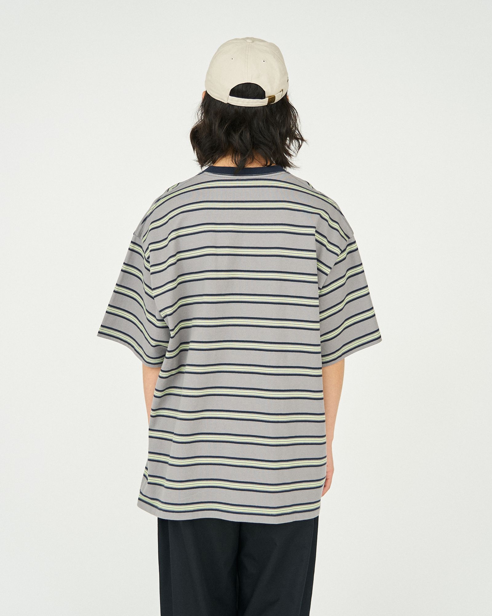 フレッシュサービス MULTI BORDER S/S TEE(FSC251-70121)GRAY