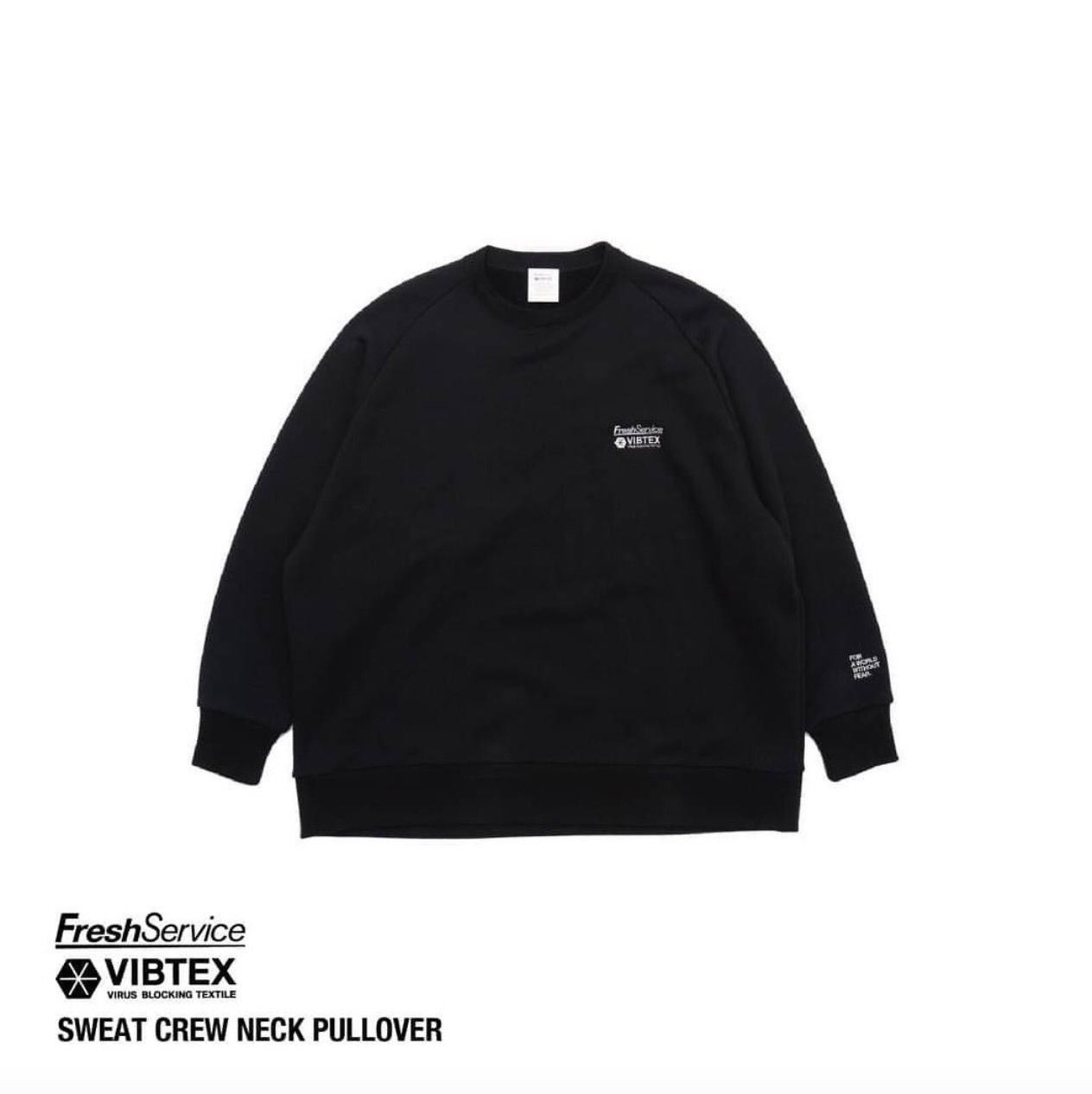 フレッシュサービス VIBTEX for FreshService SWEAT CREW NECK PULLOVER(FSC252-70005)BLACK☆5月31日(土)発売！