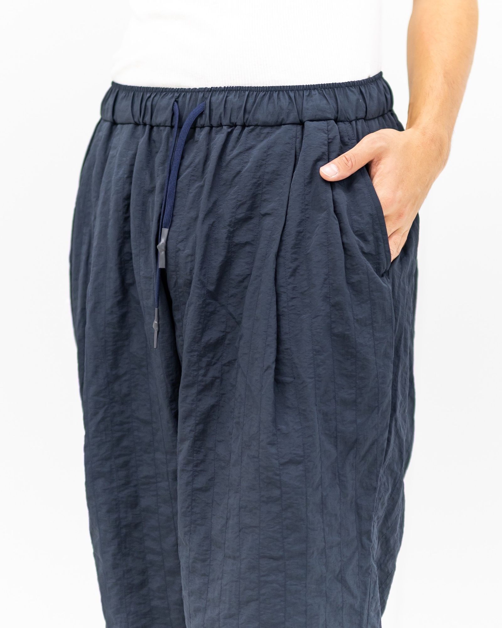 S.F.C 25FW エスエフシー NEW WIDE TWO TUCK PANTS(STITCHED NYLON) (SFCFW25P06)D.Navy☆9月20日(土)発売！