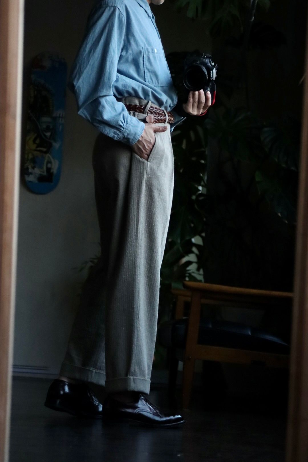 A.PRESSE アプレッセ　Herringbone Trousers 2