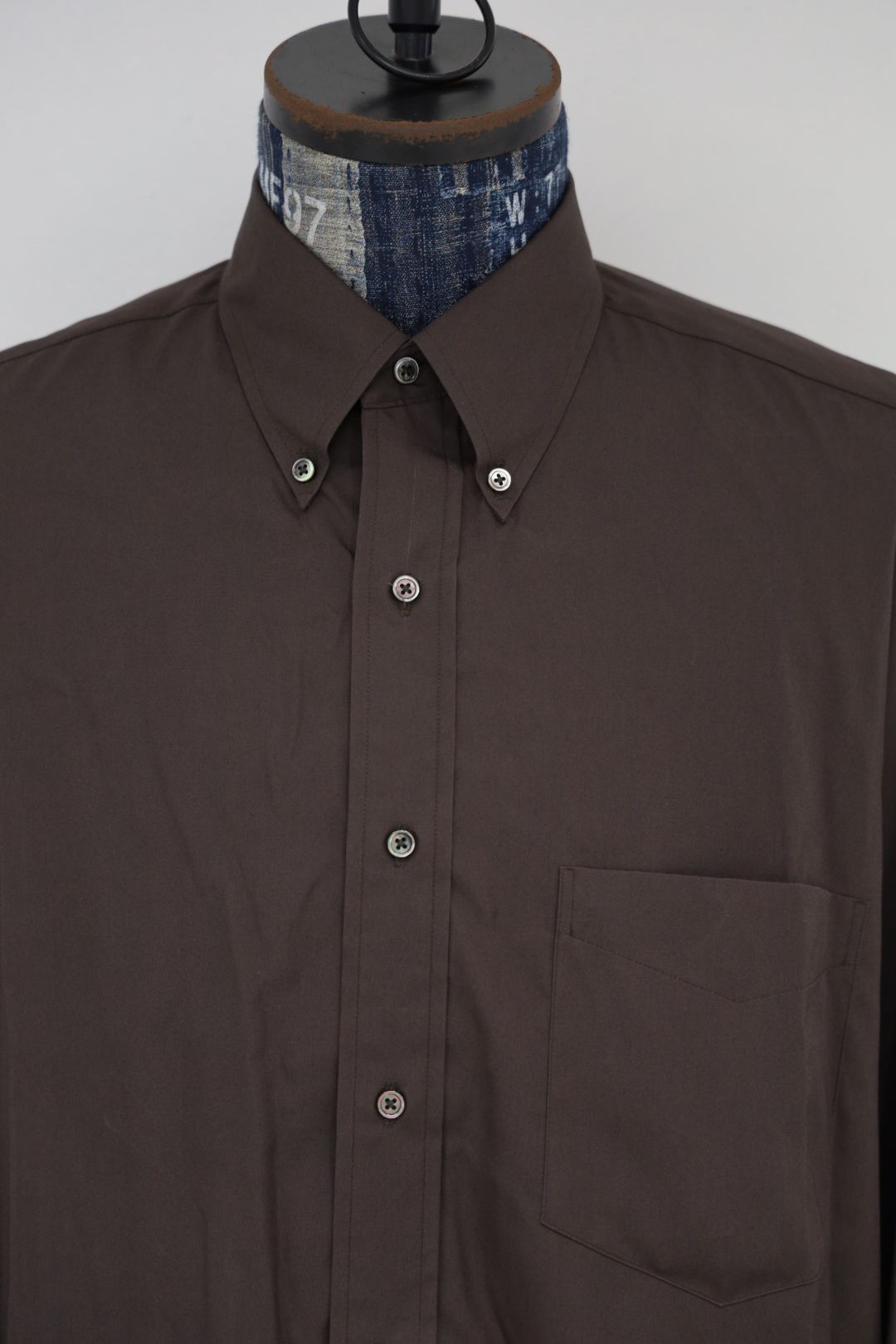 グラフペーパー Easy Care Poplin L/S Oversized B.D Shirt(GM263-50620)BROWN☆7月11日(土)発売！