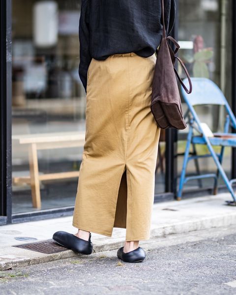 blurhms Cotton Serge Belted Skirt STYLE.2025.09.15