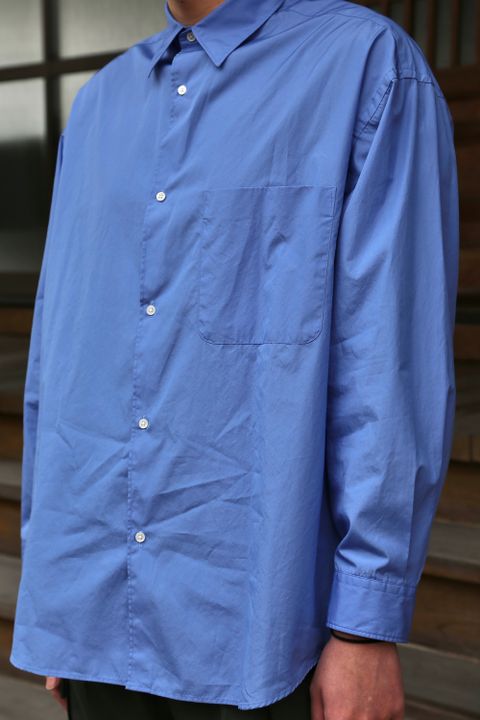 Broad L/S Oversized Regular Collar Shirt"BLUE"Style.2020.2.14.