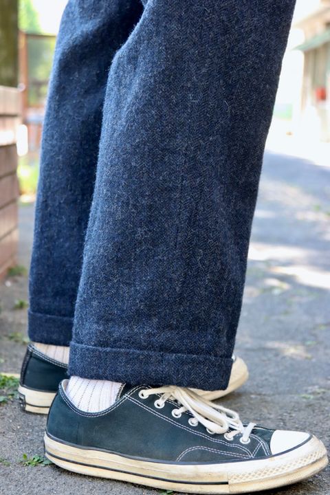 A.PRESSE 23AW Tweed Hunting Jacket"NAVY"スタイル