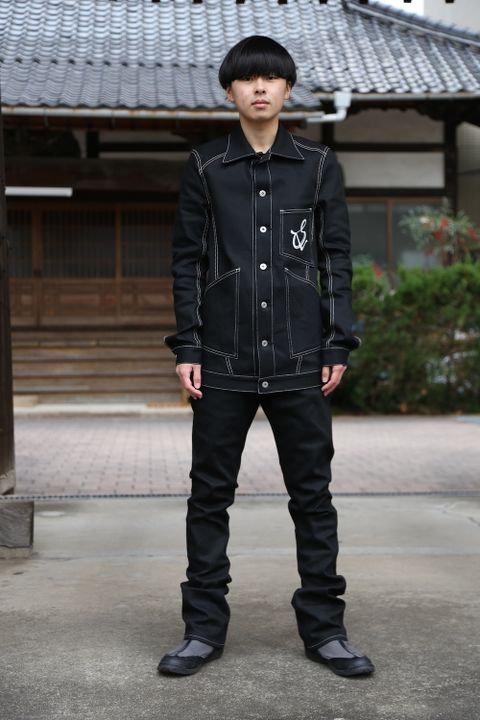 sulvam Mens slim denim jacket & Mens boots cut denim pants style 2020.12.19.