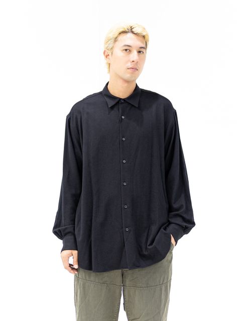 アプレッセ STYLE2 Wool Regular Collar Shirt (BLACK)MARKスタイル