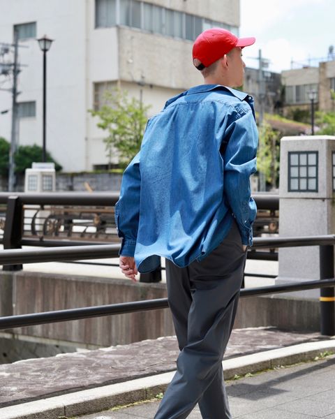 A.PRESSE アプレッセ 23AW Washed Denim shirtスタイル