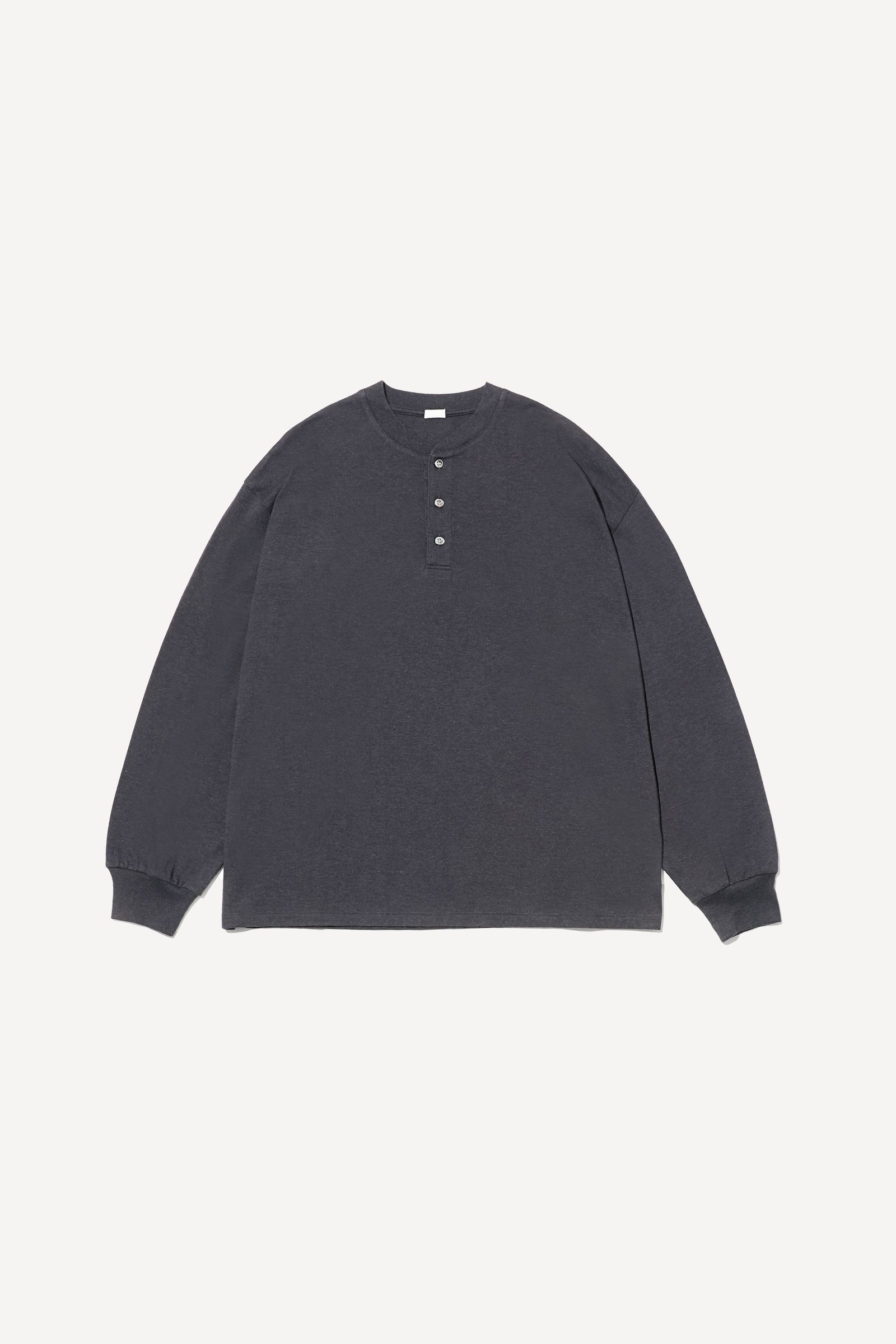 アプレッセ2025 STYLE2 Cashmere Blend L/S Henley Neck Shirt(25AAP-05-03)CHARCOAL