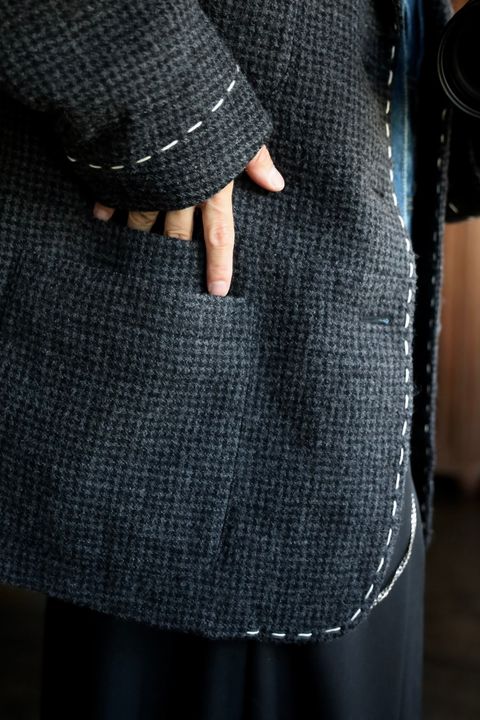 Yohji Yamamoto Y's 25AW HOUNDSTOOTH STITCH JACKETスタイル