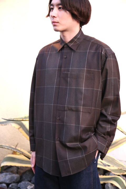 YOKE 新作OVERSIZED BIG POCKET SHIRTS"BRIWN" style.2020.928.