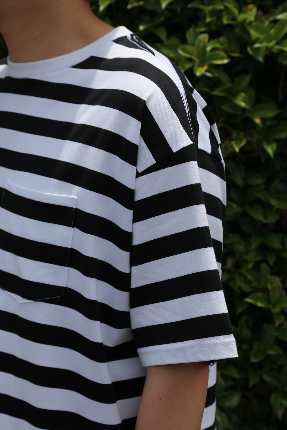 Graphpaper Border S/S Pocket Tee style. 2021.6.6.