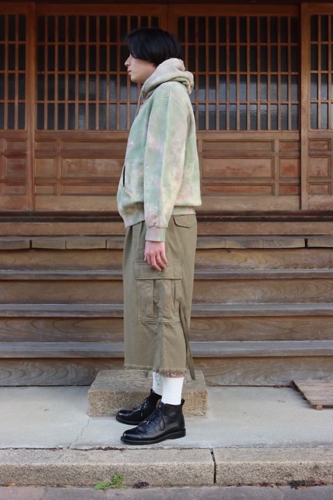doublet WASTE VEGETABLE DYED HOODIE(22SS28CS209) style.2022.1.15.