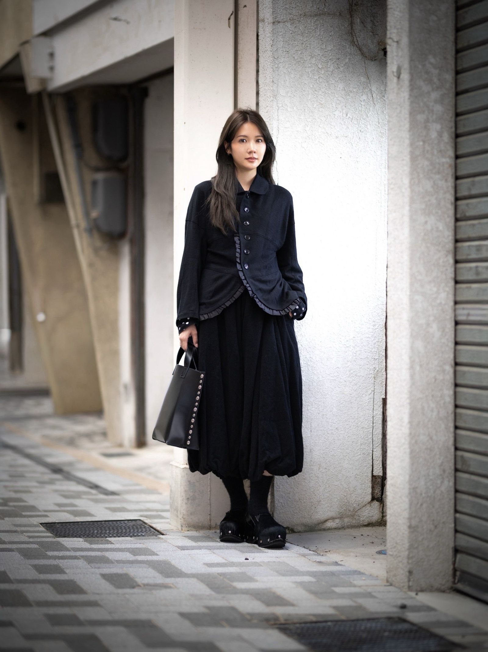 tao 26FW ウールツイル先染 製品縮絨パンツ(TR-P007-051-1)BLACK☆10月2日(金)発売！
