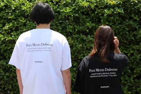 Graphpaper POET MEETS DUBWISE for Graphpaper Oversized Tee “WORDS AND SILENCE” style. 2021.05.29.