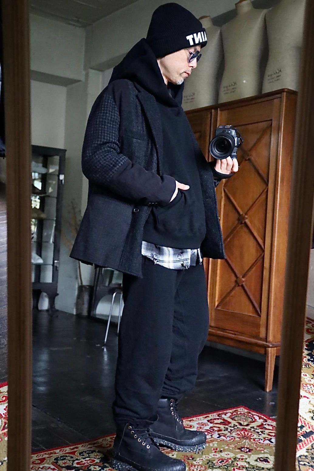 モノノケ・メイド フーディー HOODIE _FLOWER(MT-MK8-0000-015)BLACK