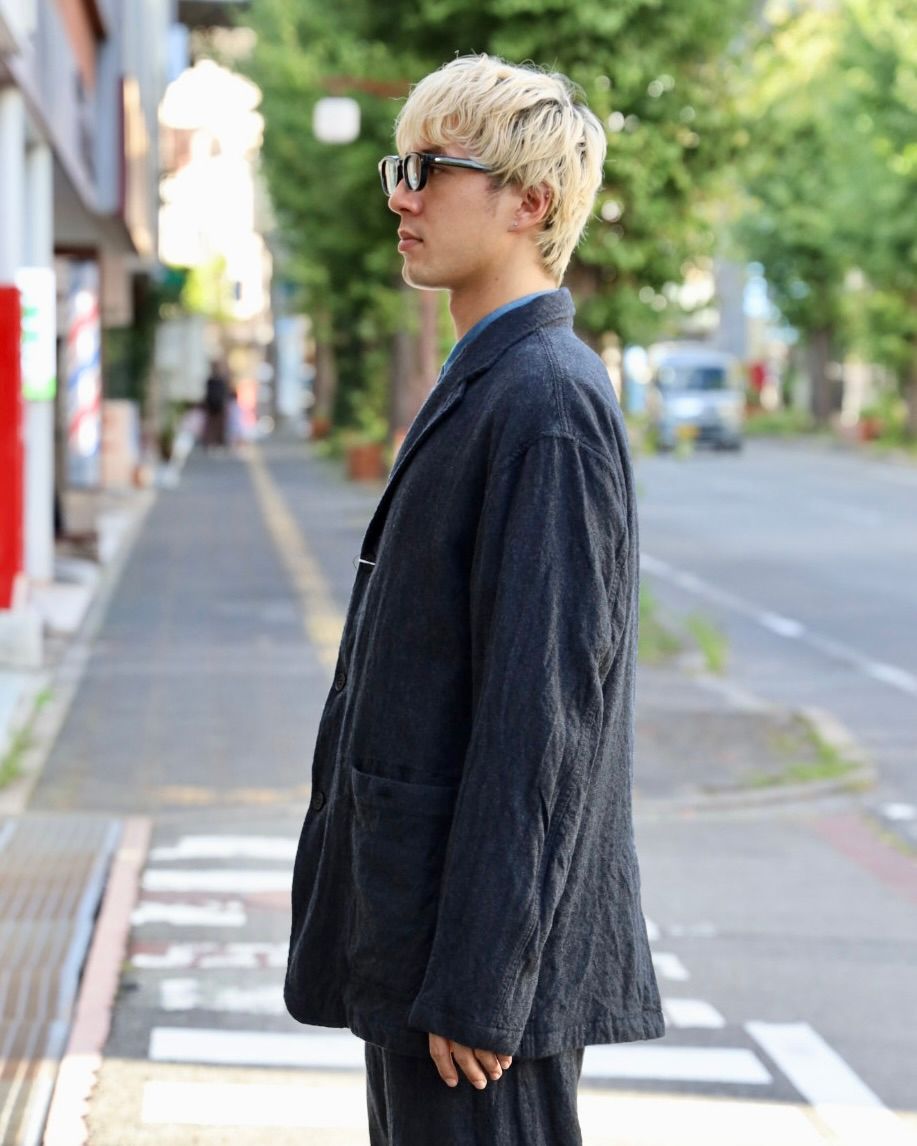 COMME des GARCONS HOMME ウールサージ 縮絨3Bジャケット MARKスタイル