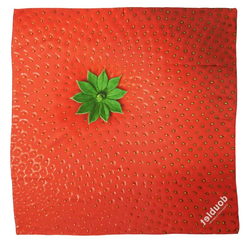 doublet ダブレット26SS VEGGIE SILK SCARF (26SS65SF05) STRAWBERRY★1月17日(土)11:00発売！