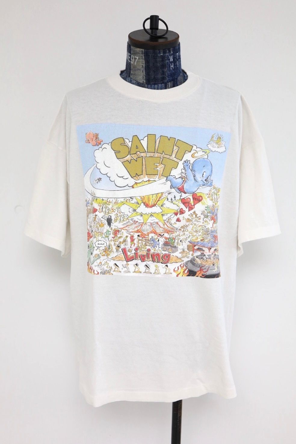 セントマイケル 26SS SAINT WET SS T-SHIRT(SM-MK8-0000-016)WHITE☆4月11日(土)発売！