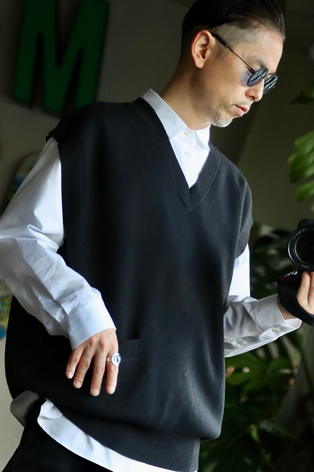 スタジオニコルソン23SS 12GG KNIT VESTスタイル.2023.1.18.