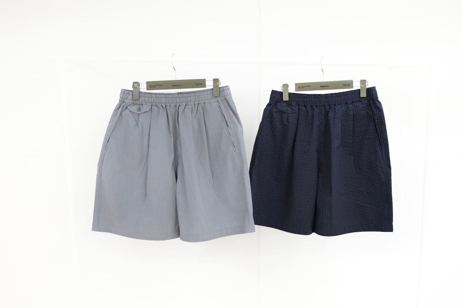 フレッシュサービス SEERSUCKER EASY SHORTS (FSC261-40229)NAVYxBLACK