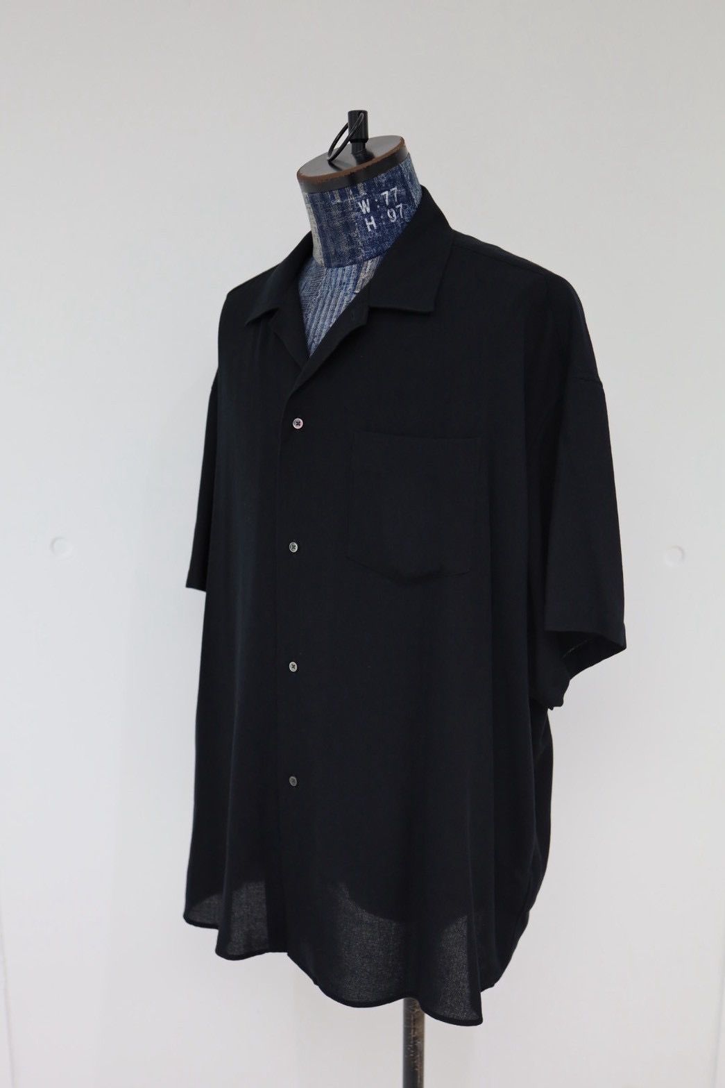 グラフペーパー 26SS Viscose Viyella S/S Sleeping Shirt(GM261-50457)BLACK☆3月14日(土)発売！