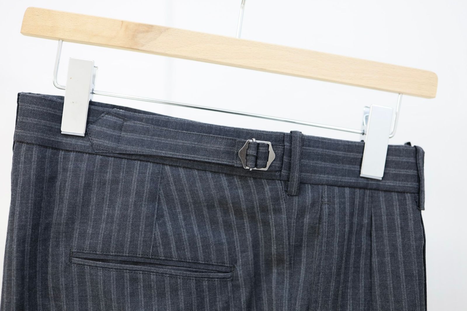 marka 26SS TWO TUCK BAGGY TROUSERS(M26A11PT02C)GRAY STRIPE☆新作発売！