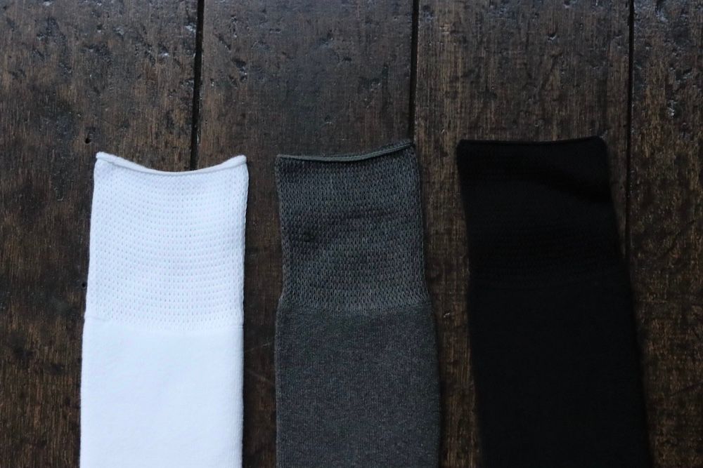 グラフペーパー 3パックソックス Graphpaper 3-Pack Socks (MONOTONE)