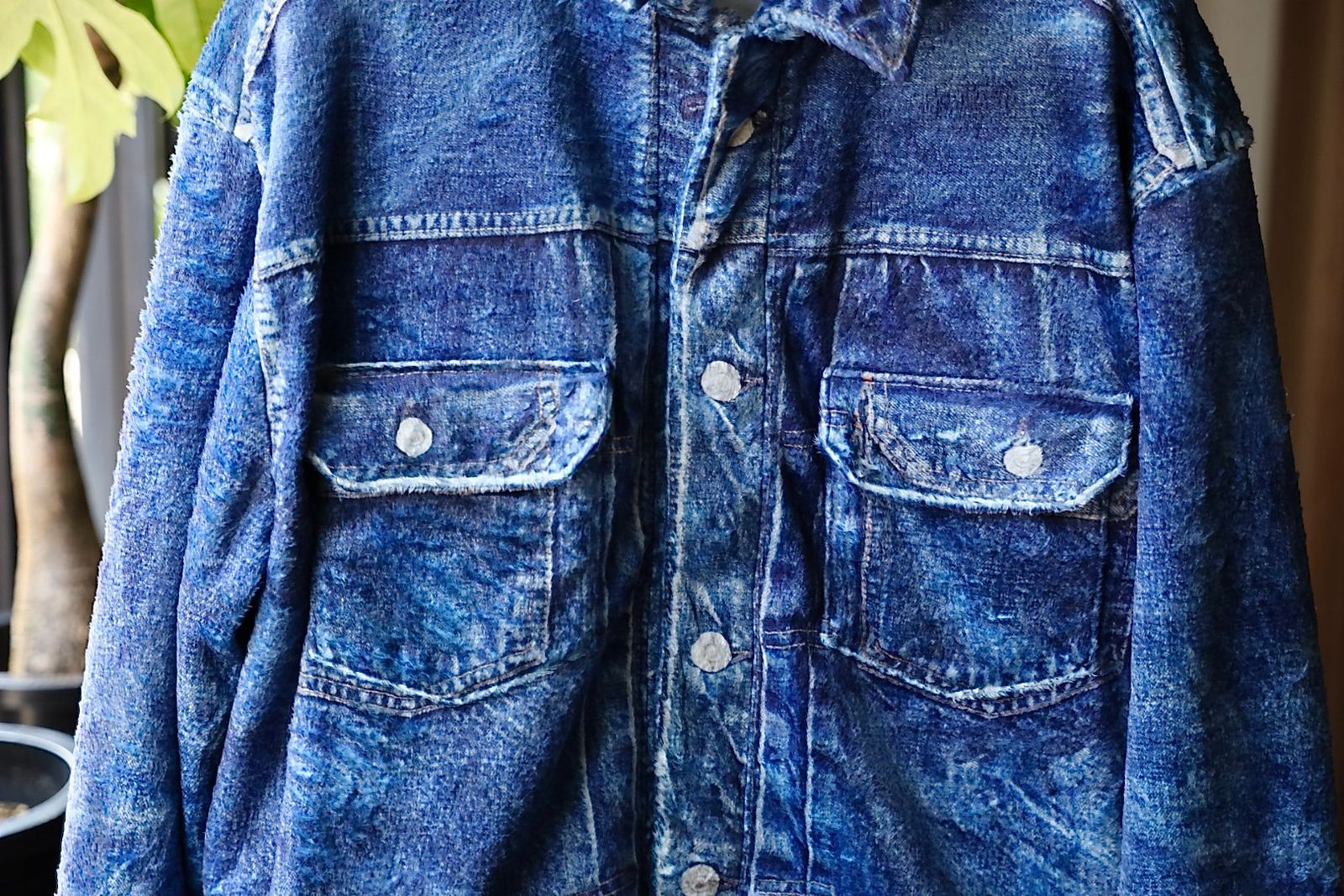 トーキングアバウト ジ アブストラクション 25AW  DENIM PRINT FUR JKT (2526AW-J001)BLUE☆新作発売！
