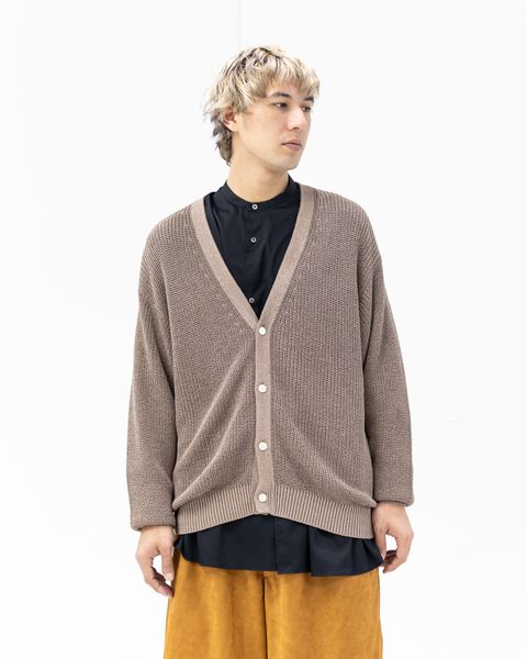 グラフペーパー26SS Coiled Wool Nylon Cardigan(GM261-80434)TAUPE☆2月28日(土)発売！