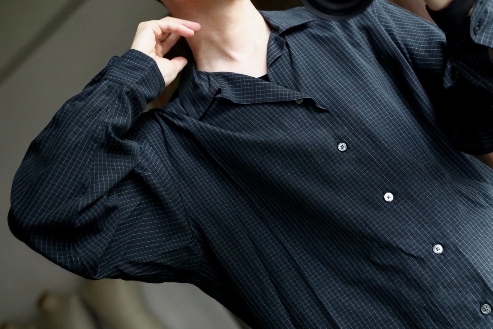 A.PRESSE - アプレッセ2025 STYLE2 Silk Rayon Open Collar L/S