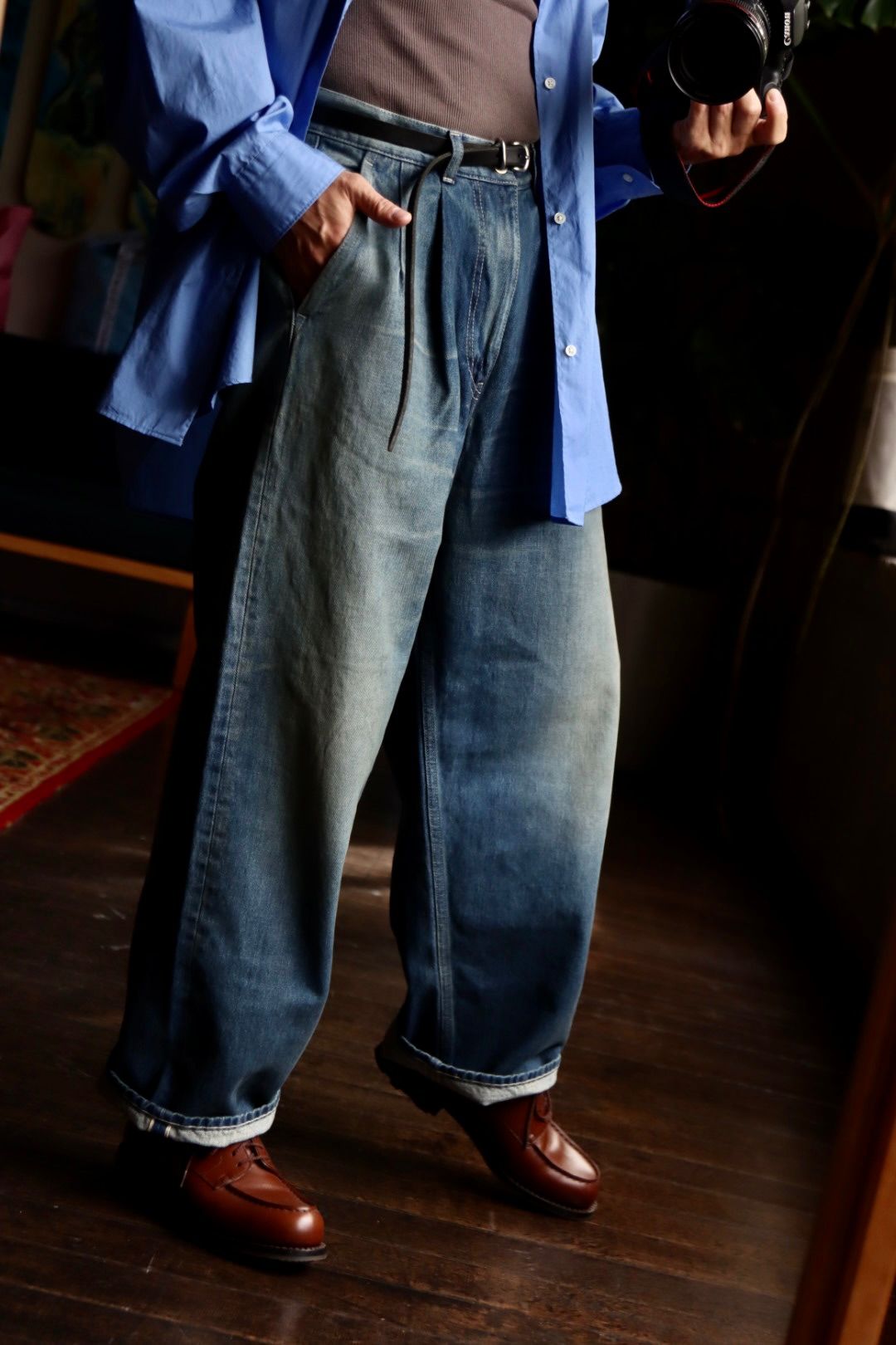 Graphpaper 23AW Selvage Denim Two Tuck Pantsスタイル.2023.8.1.