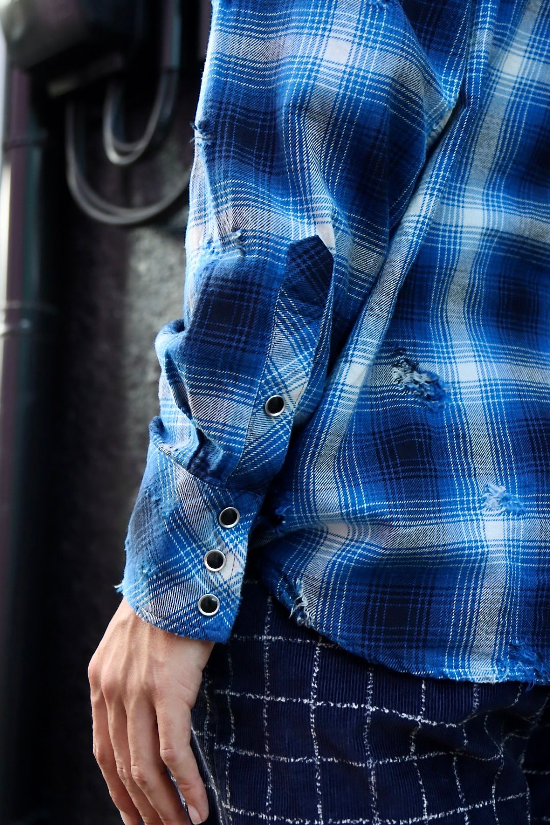 RAFUラフ23AW WESTERN SHIRT"BLUE"スタイル
