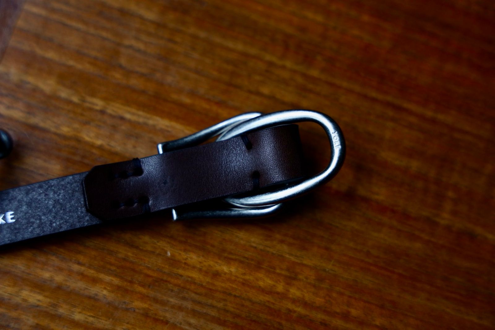ヨーク 25FW Double Buckel Leather Belt(YK25FW01139A) DARK BROWN