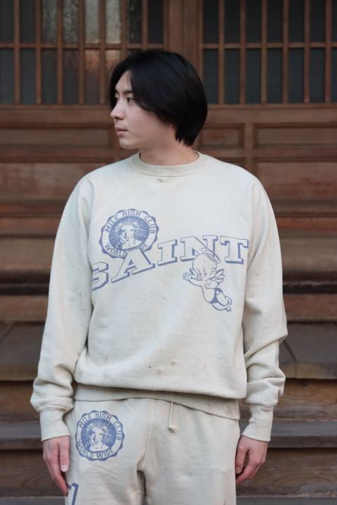 ©SAINT M×××××× 22SS RGLN SWT SH_BBY MCHAELベビーマイケルスウェット"GREY"style.