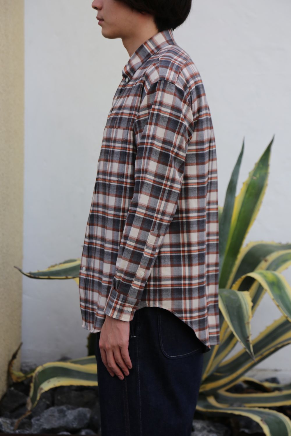 Graphpaper2020AW 新作THOMAS MASON for GP Check B.D Box Shirt style.2020.9.27.