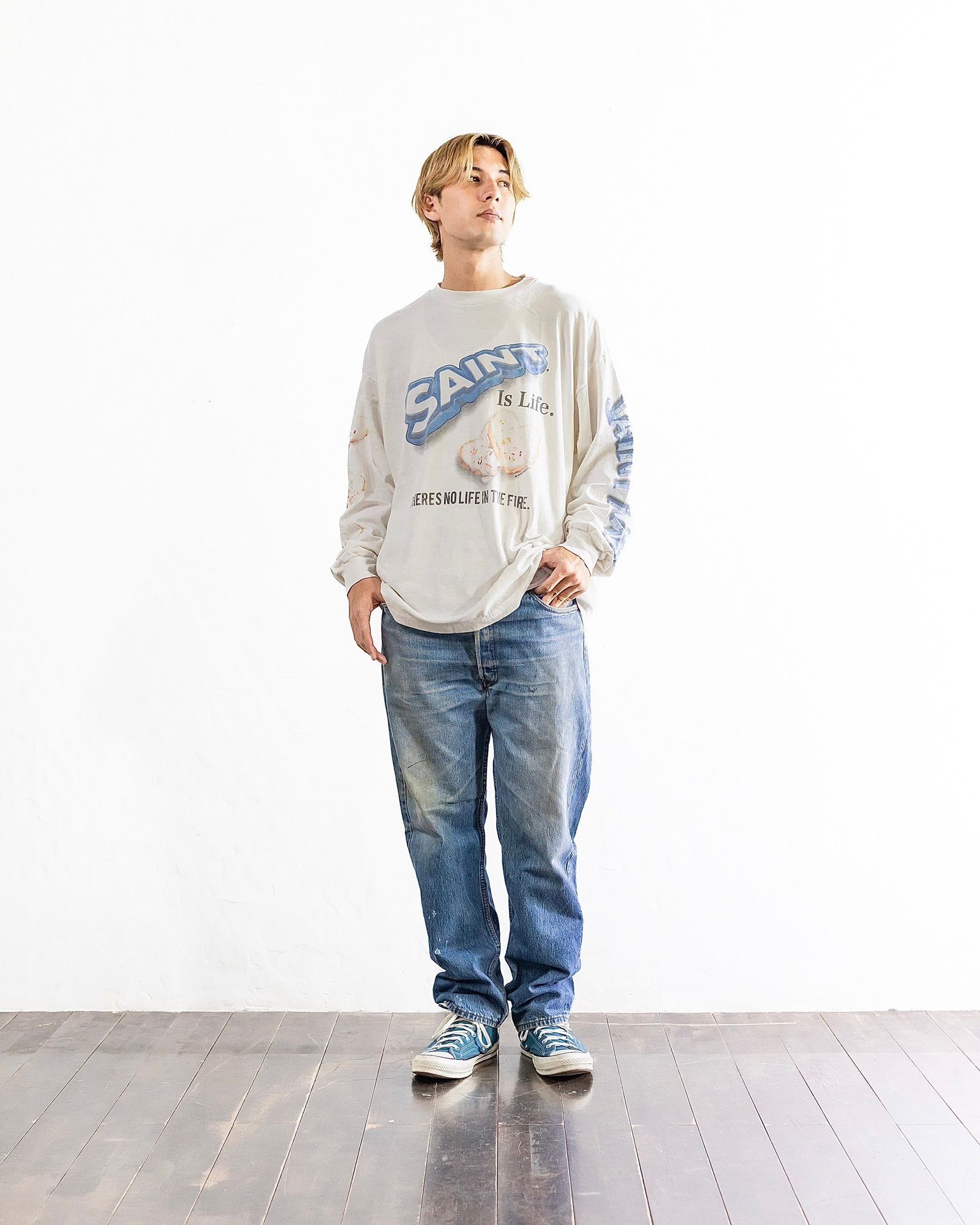 SAINT Mxxxxxx HEART CKIE LS TEE style 8月10日(土)新作発売 SAINT Mxxxxxx HEART CKIE LS TEE style 8月10日(土)新作発売