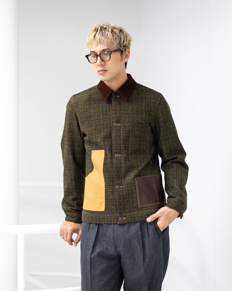 JUNYA WATANABE MAN ウールチェックツイード綿ダッグレザージャケット 11月1日(土)新作発売！