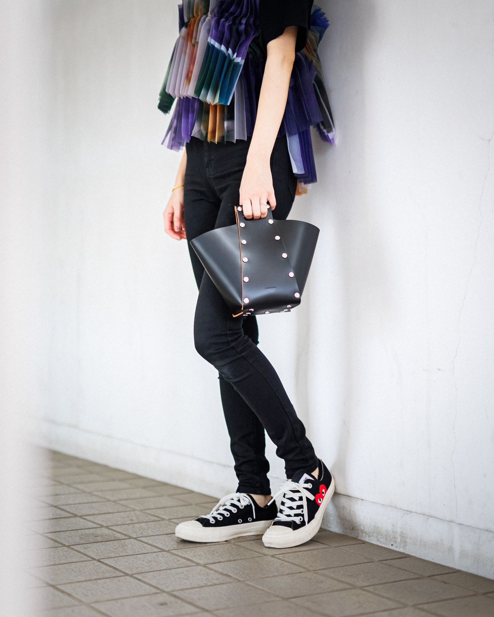 エンダースキーマ  ハンドルバッグ assemble pyramid bag S(vs-rb-aps)black☆3月15日(土)12:00発売！