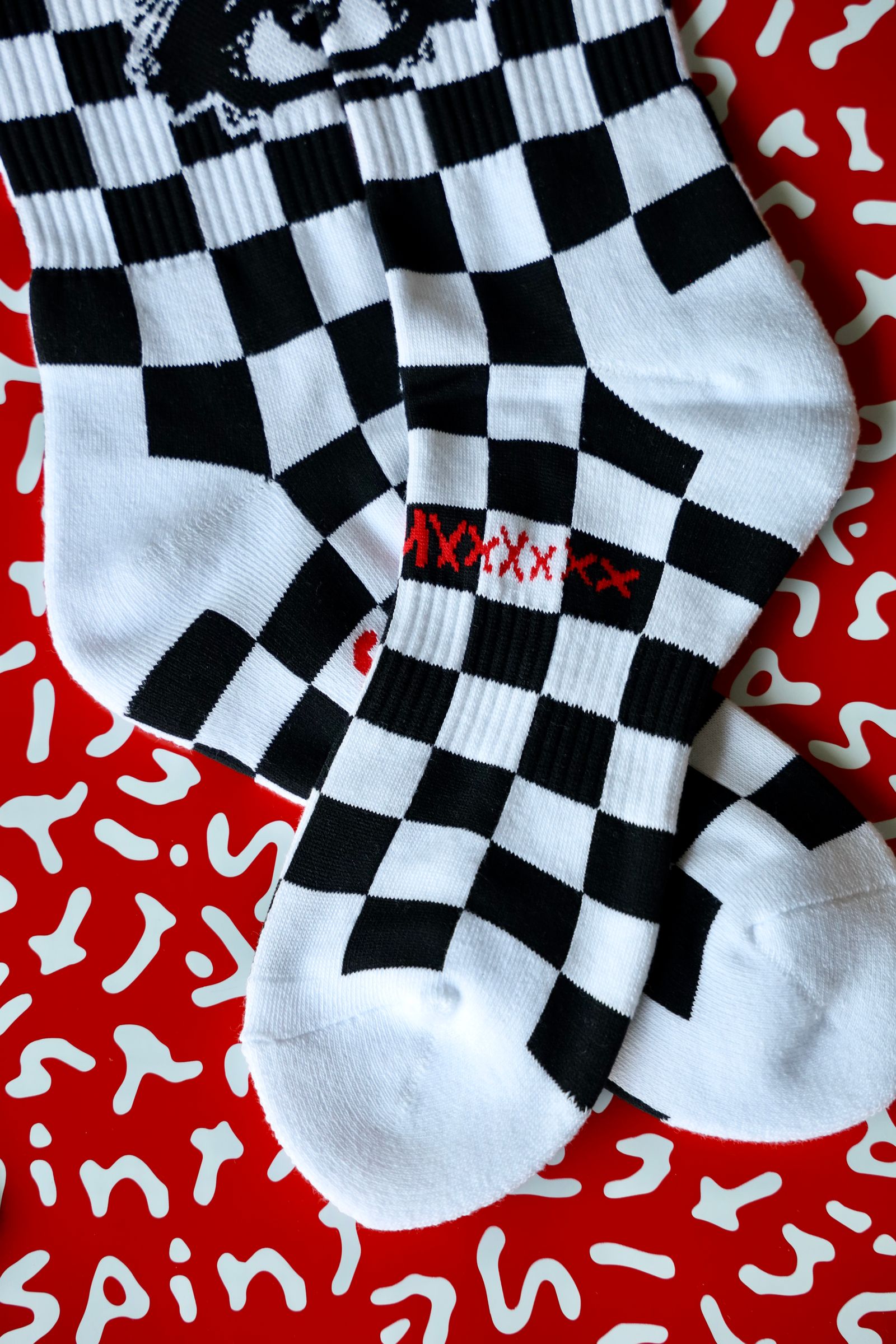 セントマイケル EYES_SOCKS(SM-HR1-0000-106)BLACK/WHITE